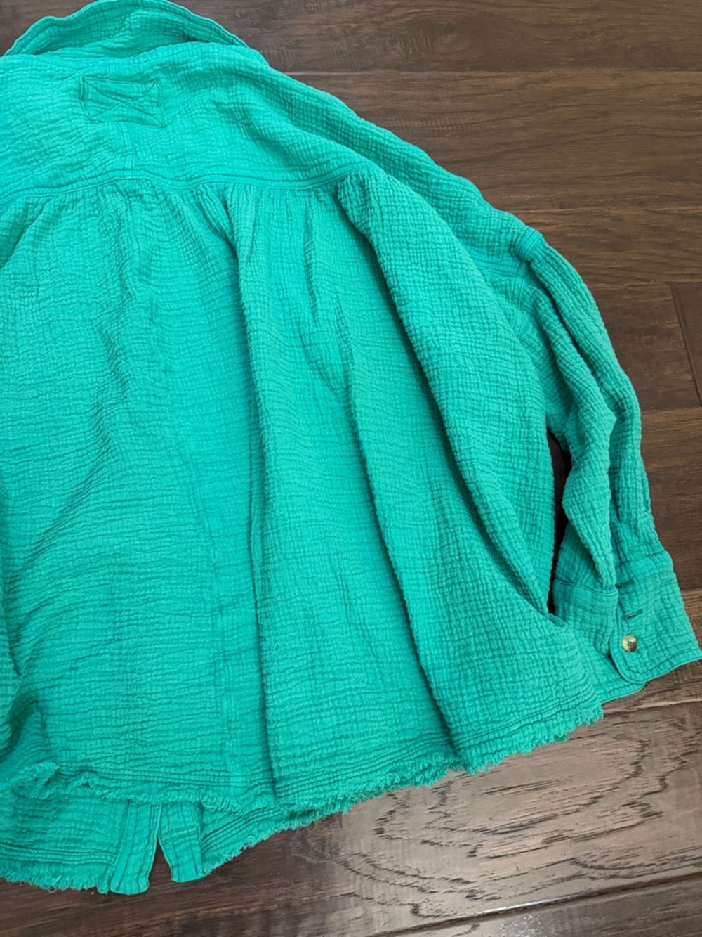 We The Free Teal Button-Up Gauze Shirt - Picture 10 of 16